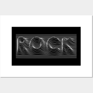 rock geometric lines logo Posters and Art